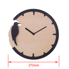 Woodpecker Solid Wood Swing Wall Clock